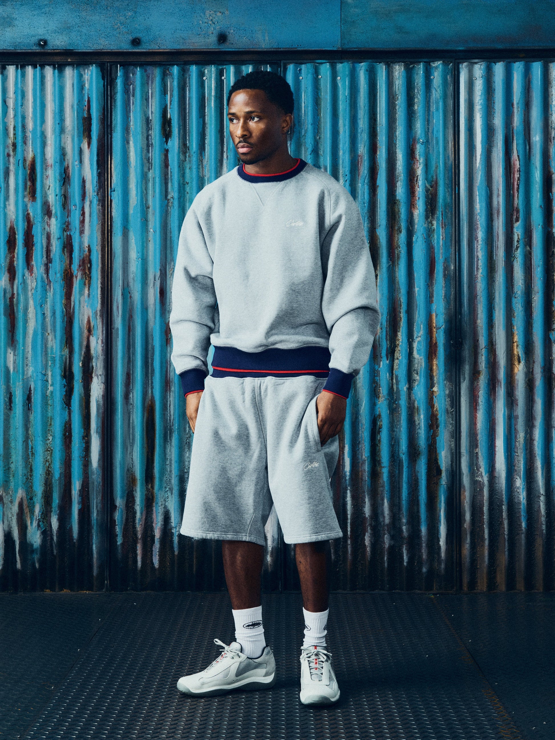 HMP DOUBLE UP CREWNECK [HEATHER GREY] CRTZRTW
