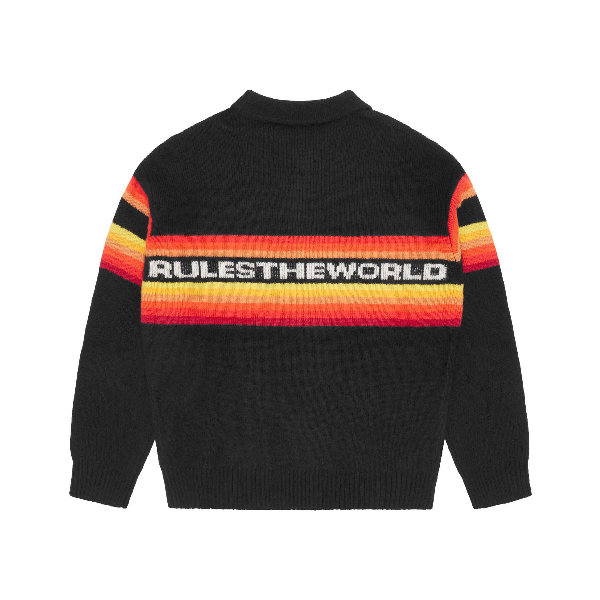 GRADIENT HALF KNIT ZIP PULLOVER [BLACK] CRTZRTW