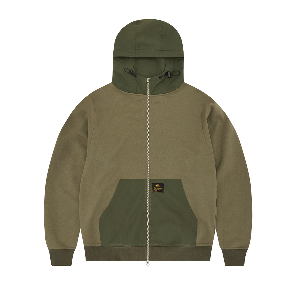 GUERILLAZ RIPSTOP ZIP HOODIE [OLIVE] CRTZRTW