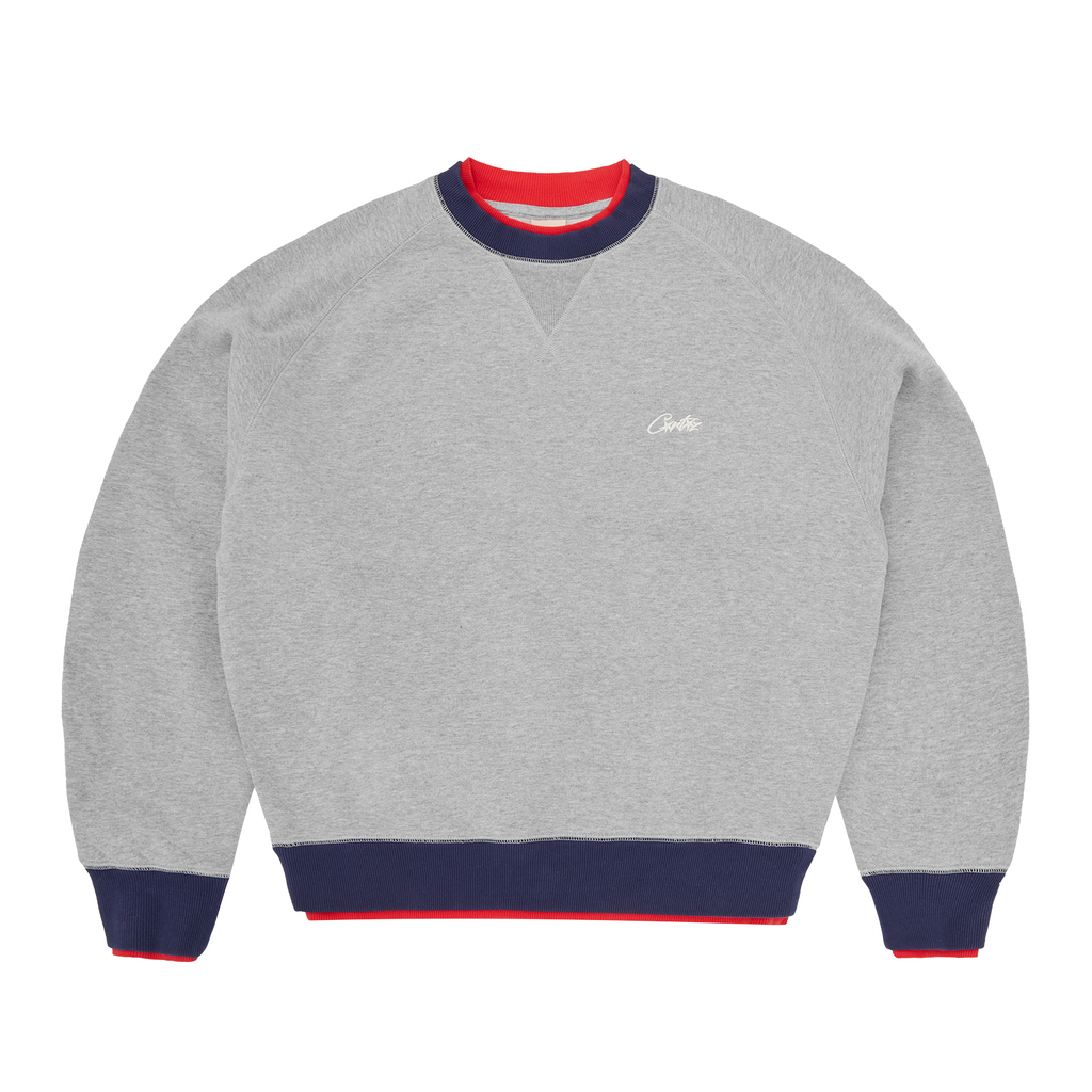 HMP DOUBLE UP CREWNECK [HEATHER GREY] CRTZRTW