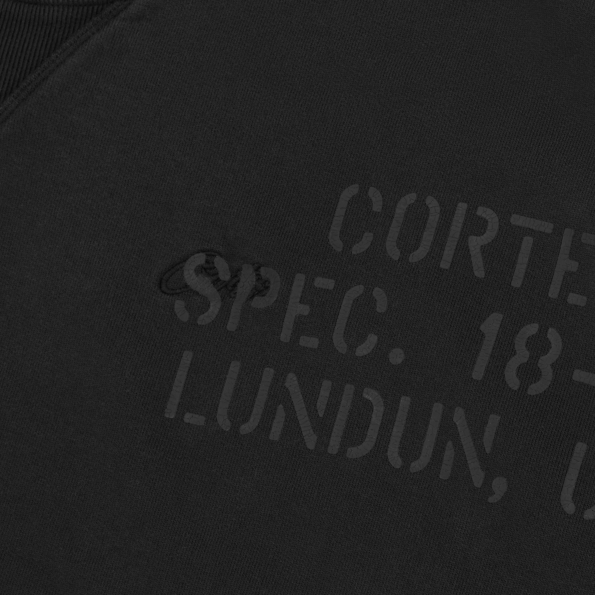 HMP STENCIL CREWNECK [BLACK OVERDYE] CRTZRTW