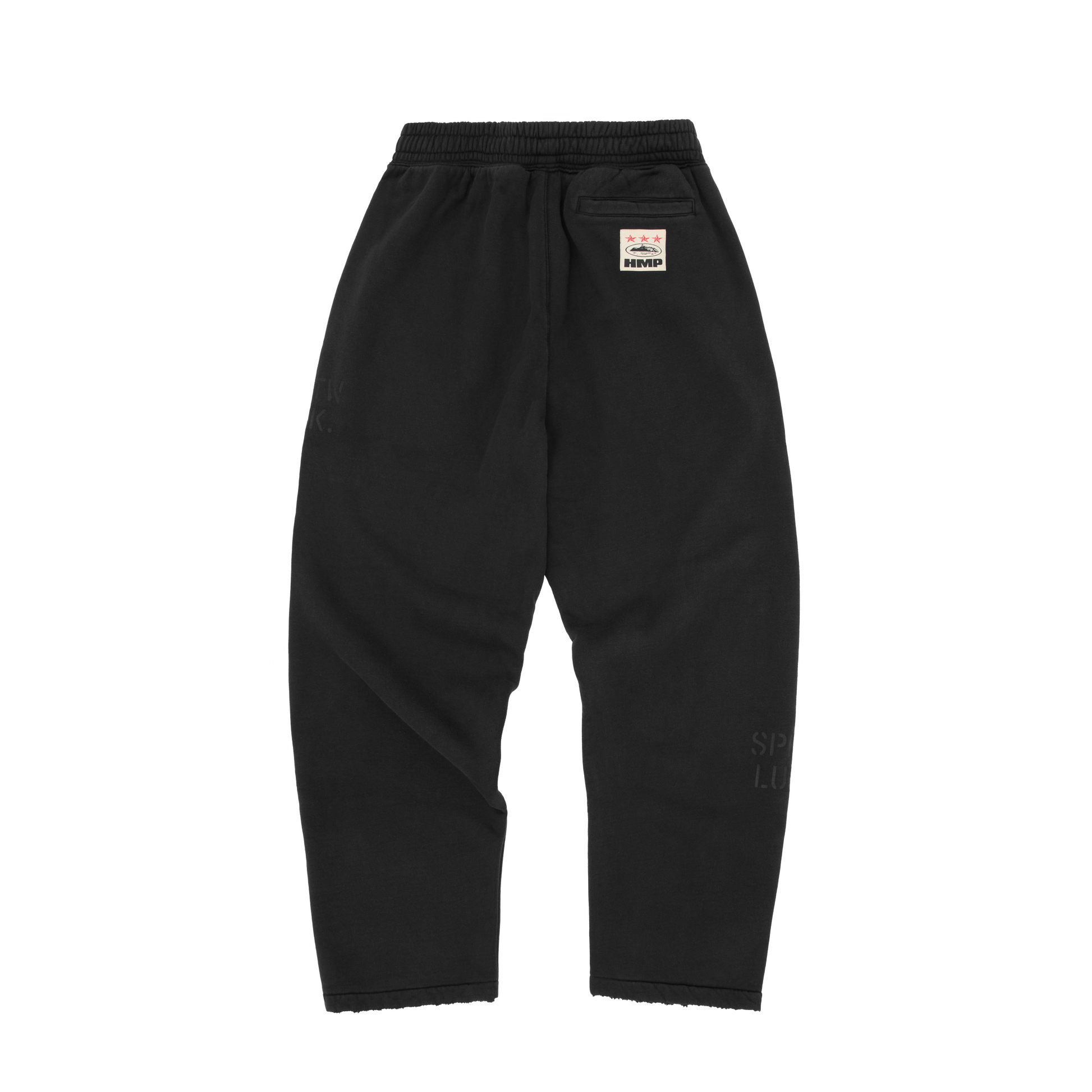 HMP STENCIL OPEN HEM SWEATPANT [BLACK OVERDYE] CRTZRTW