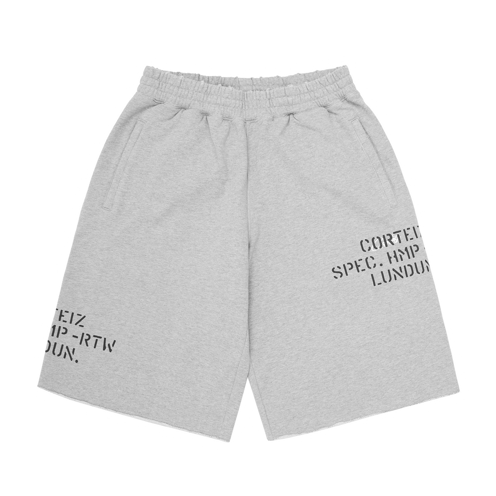 HMP STENCIL SWEATSHORT [HEATHER GREY] CRTZRTW