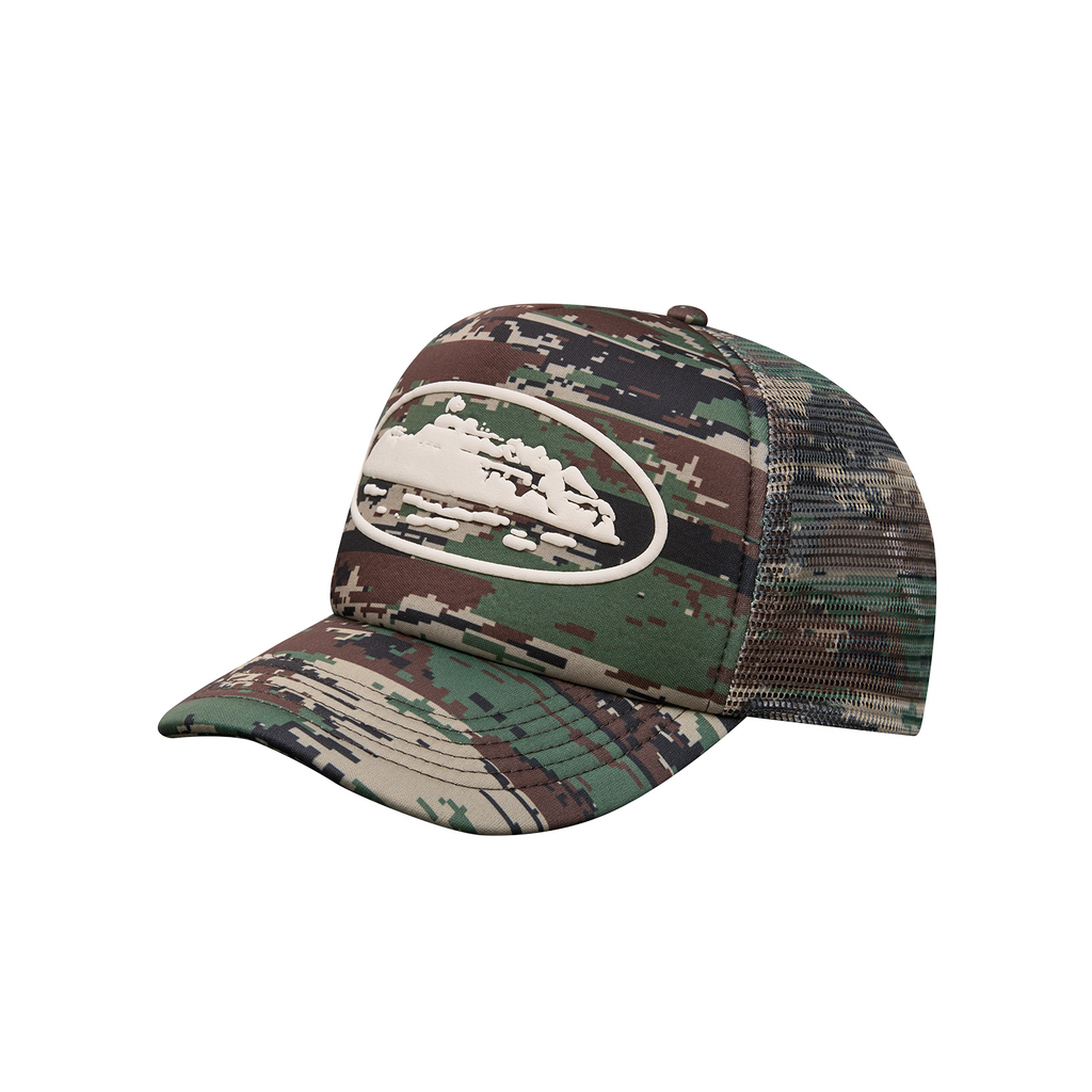 ISLAND PUFF PRINT TRUCKER HAT [DIGI CAMO] CRTZRTW