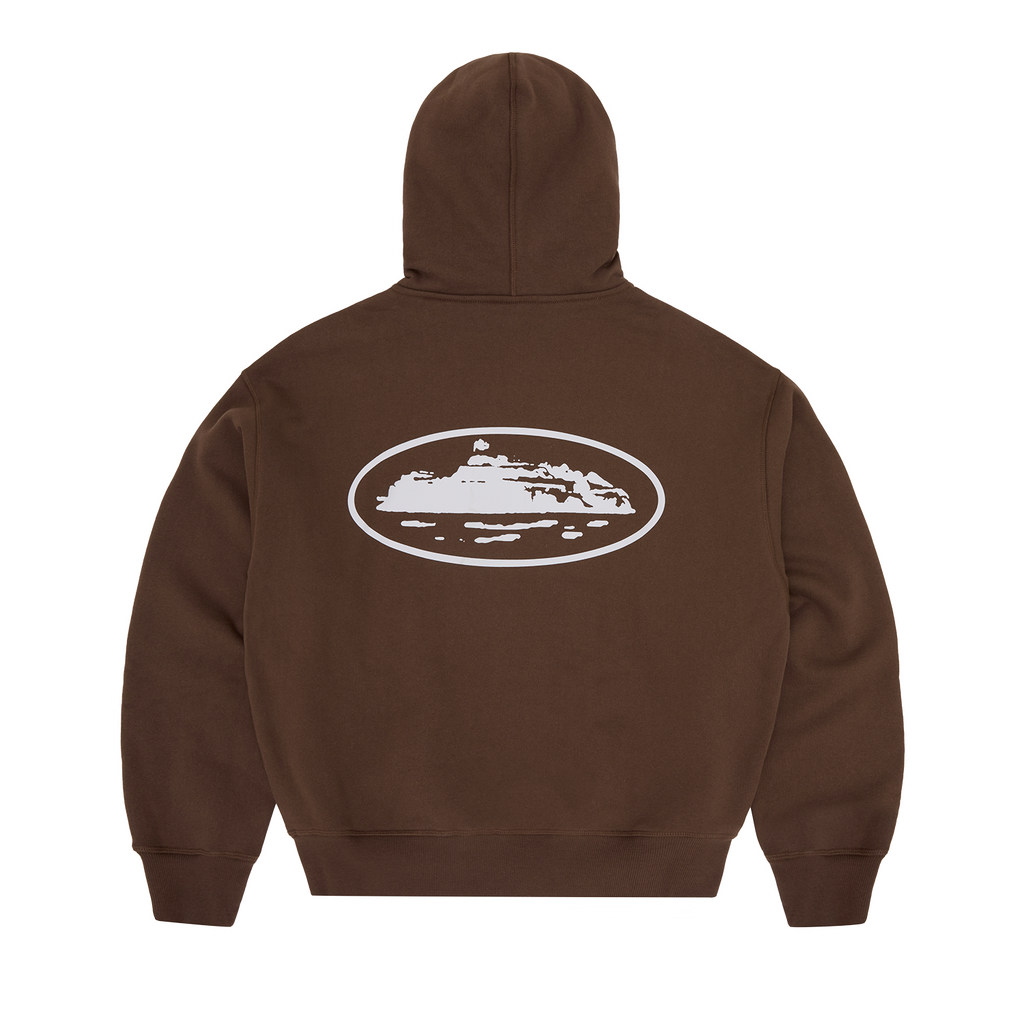 ISLAND PUFF PRINT ZIP HOODIE [BROWN] CRTZRTW