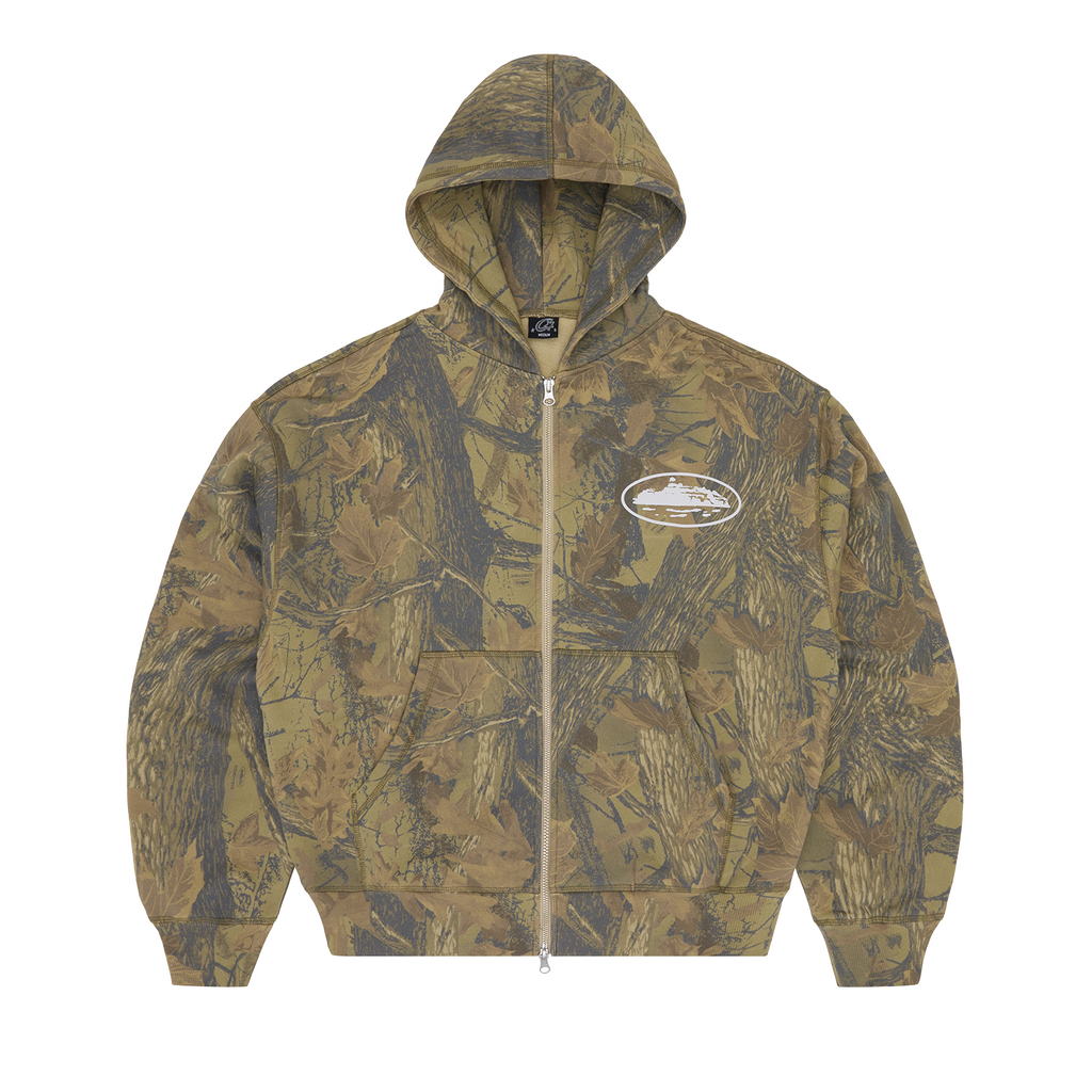 ISLAND PUFF PRINT ZIP HOODIE [FOREST CAMO] CRTZRTW