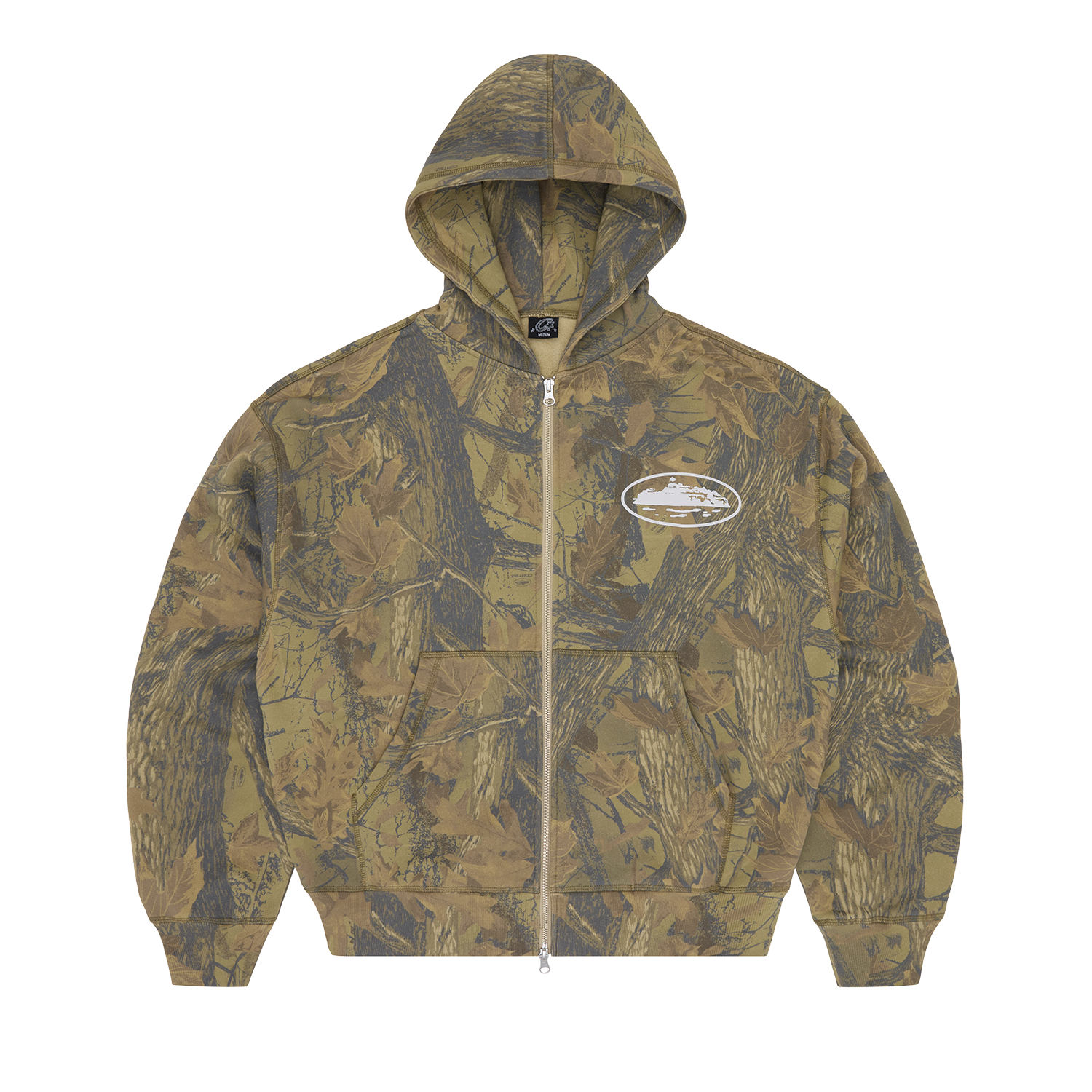 ISLAND PUFF PRINT ZIP HOODIE [FOREST CAMO] CRTZRTW