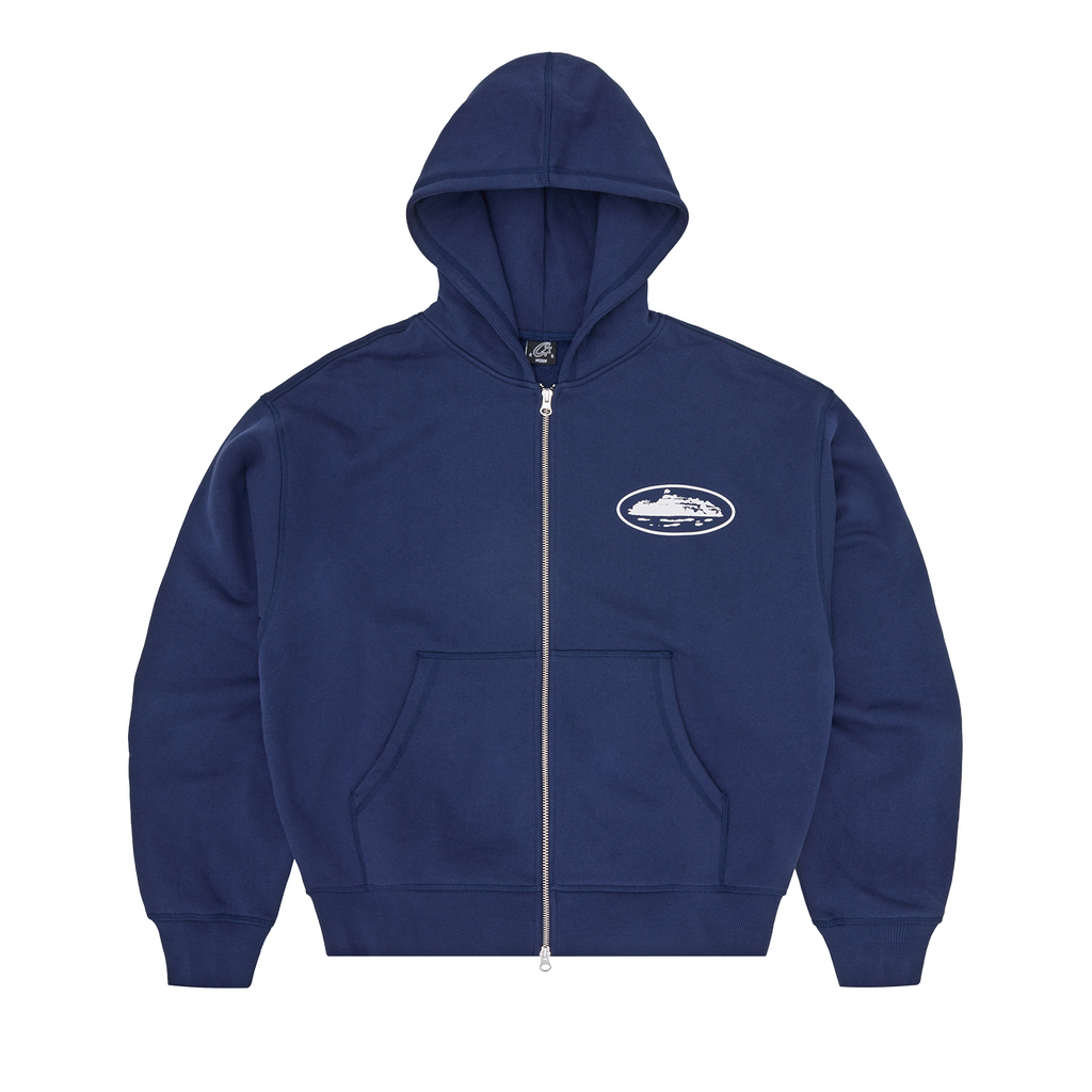 Corteiz ISLAND PUFF PRINT ZIP HOODIE [NAVY] CRTZRTW