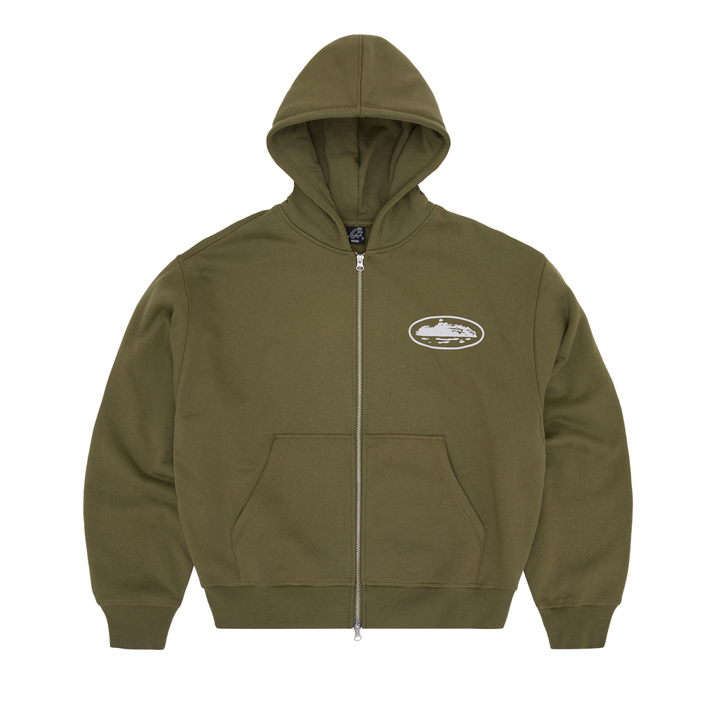 ISLAND PUFF PRINT ZIP HOODIE [OLIVE] CRTZRTW