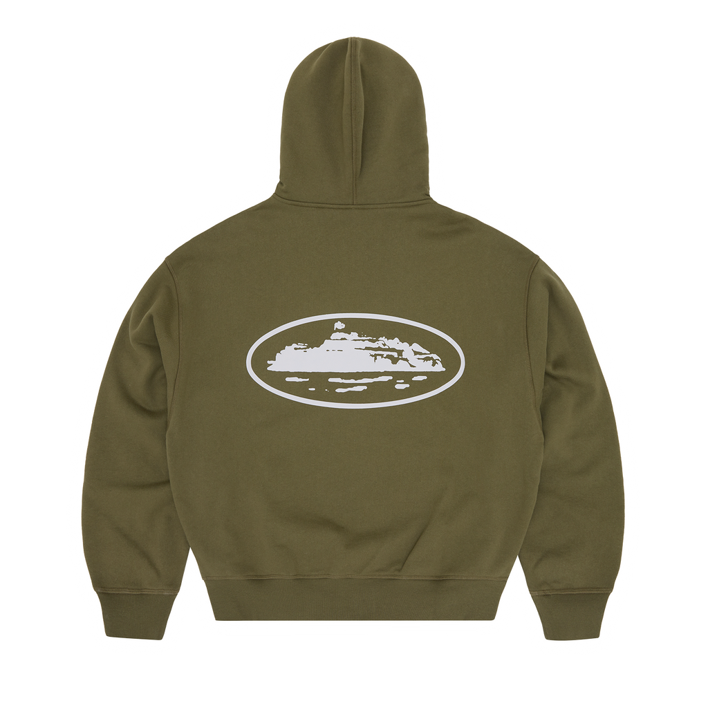 ISLAND PUFF PRINT ZIP HOODIE [OLIVE] CRTZRTW