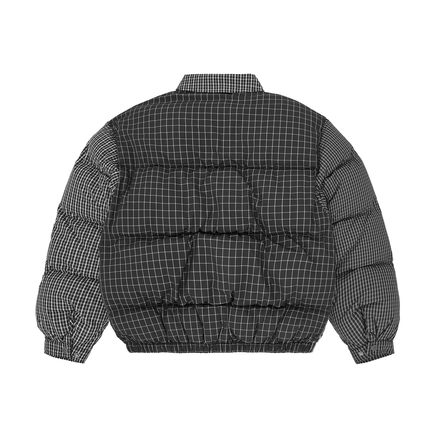 COLLAR BOLO DOWN JACKET [BLACK PLAID] CRTZRTW