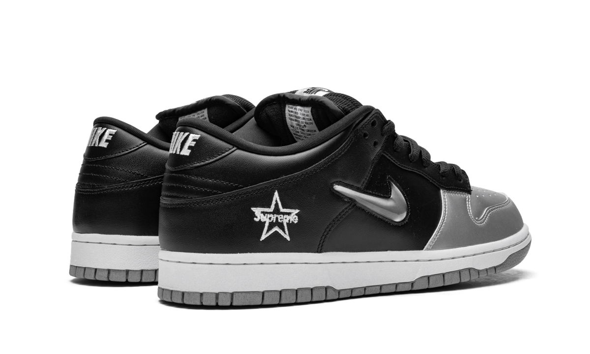 Nike SB Dunk Low OG QS "Supreme - Jewel Swoosh Silver/Black" CK3480 001