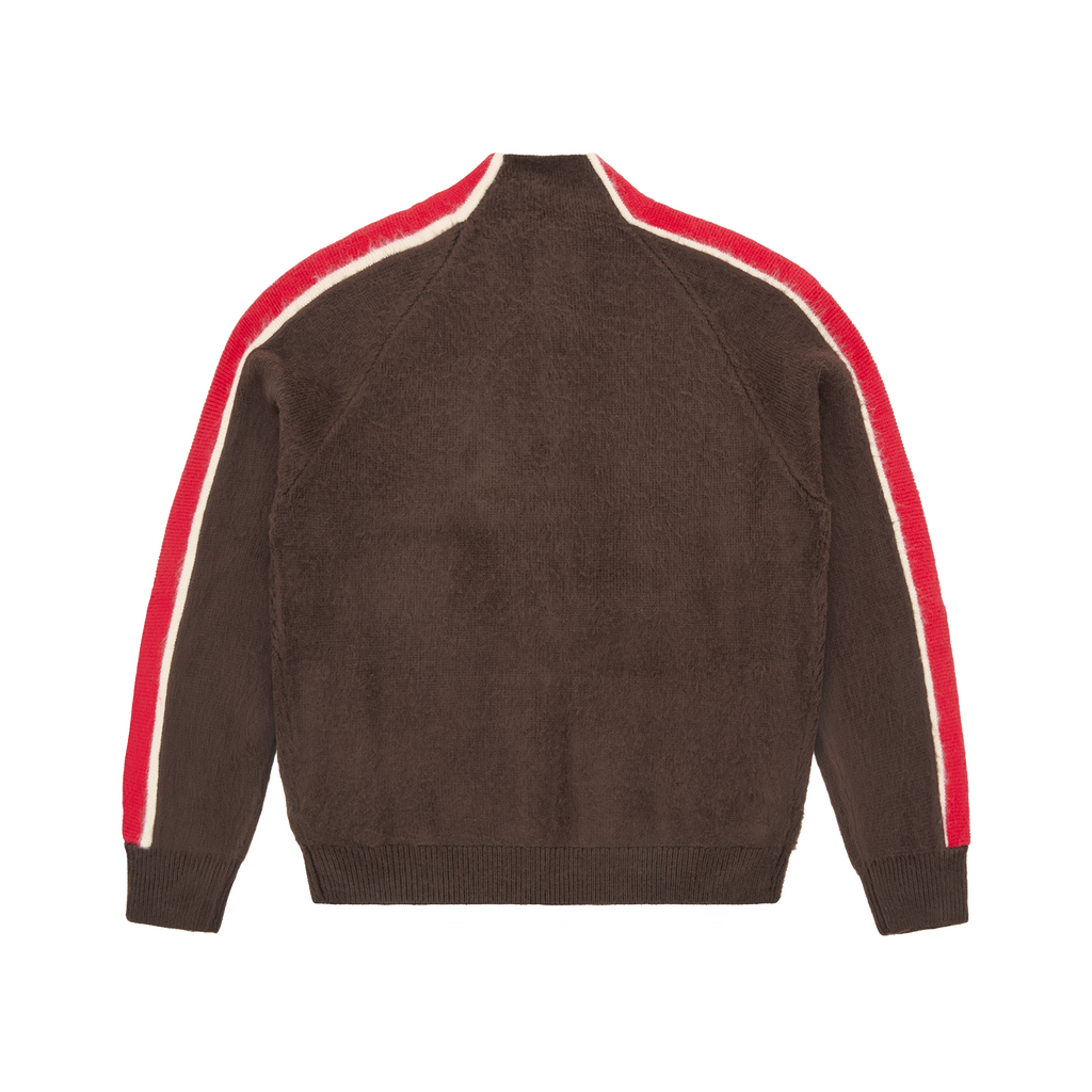MULTI STRIPE KNIT ZIP UP [BROWN] CRTZRTW