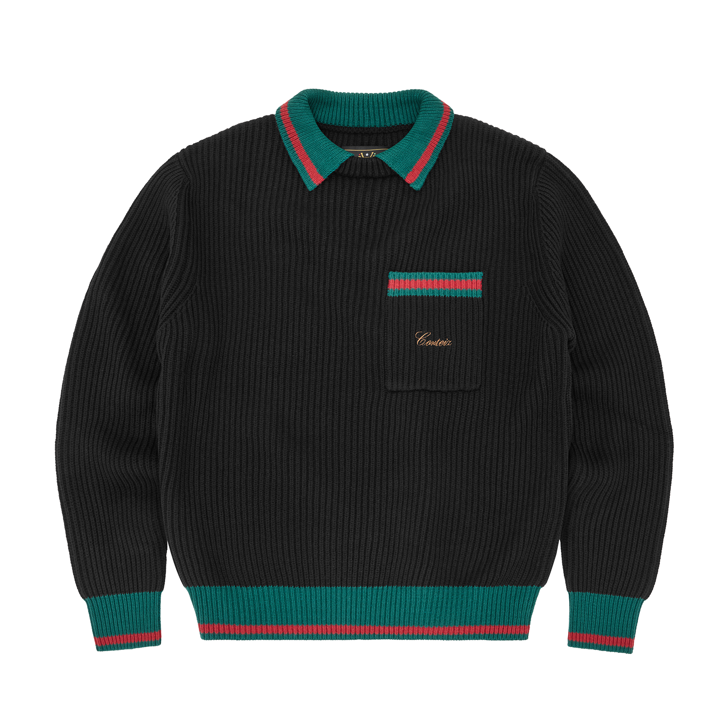 GIANNI KNIT POLO SWEATER [BLACK] CRTZRTW