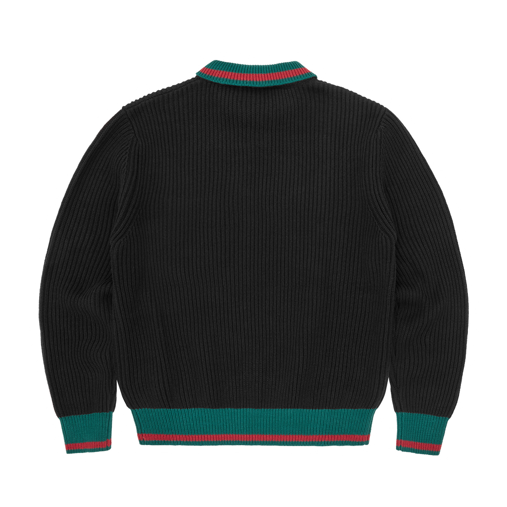 GIANNI KNIT POLO SWEATER [BLACK] CRTZRTW
