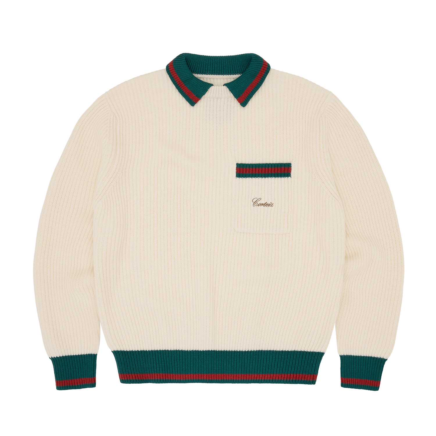 GIANNI KNIT POLO SWEATER [CREAM] CRTZRTW