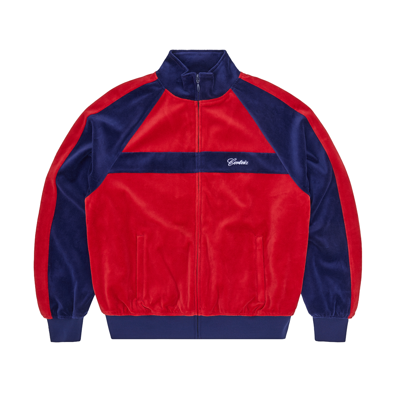 PISTA VELOUR TRACK JACKET [NAVY/RED] CRTZRTW