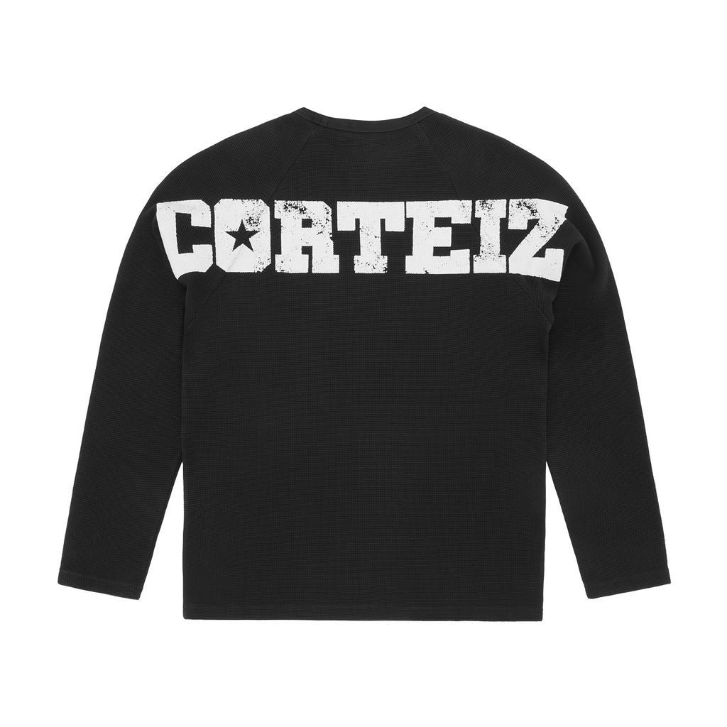STAR RAGLAN WAFFLE THERMAL [BLACK] CRTZRTW