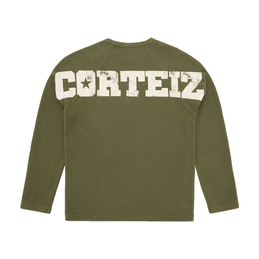 STAR RAGLAN WAFFLE THERMAL [OLIVE] CRTZRTW