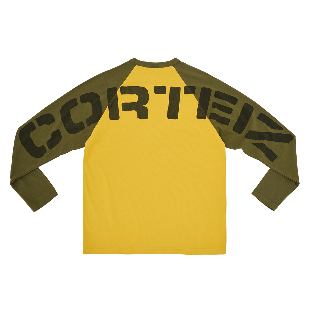 STENCIL RAGLAN LS [GOLD/OLIVE] CRTZRTW