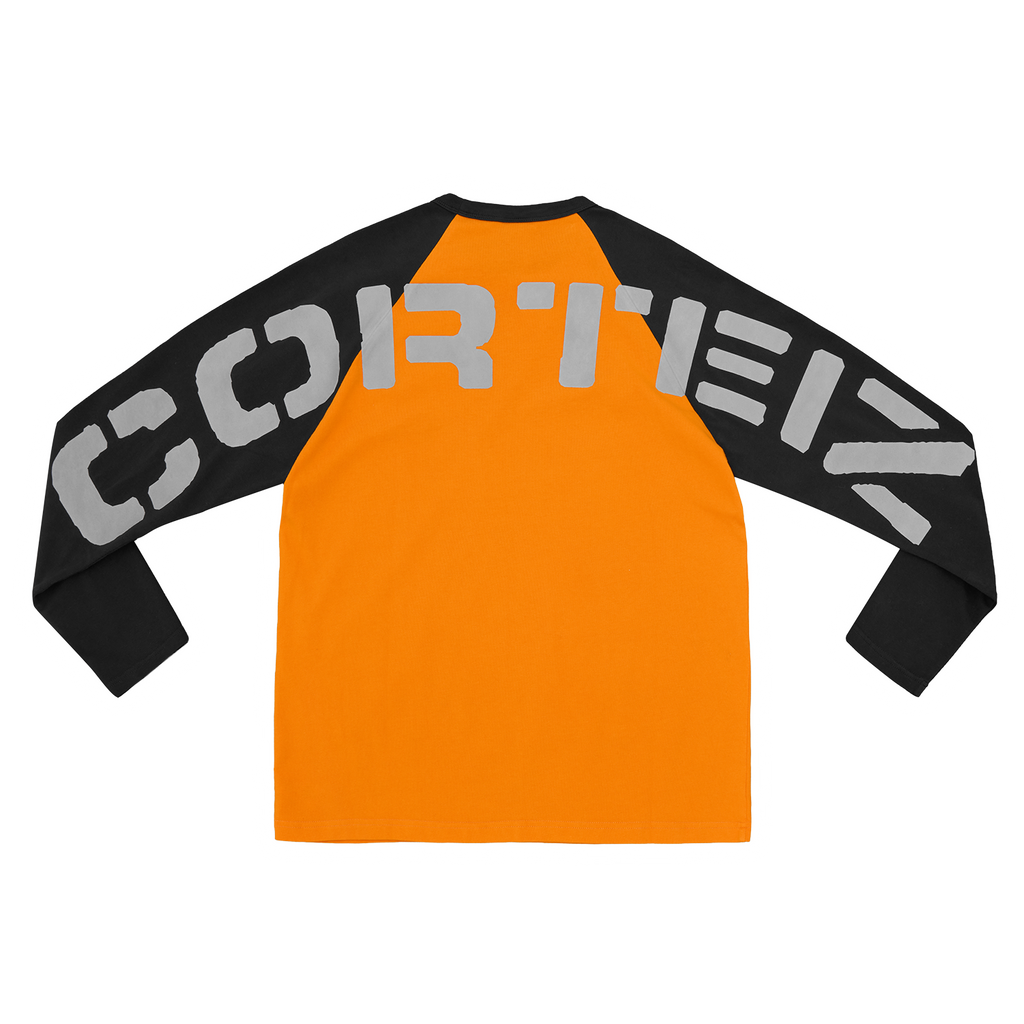 STENCIL RAGLAN LS [ORANGE/BLACK] CRTZRTW