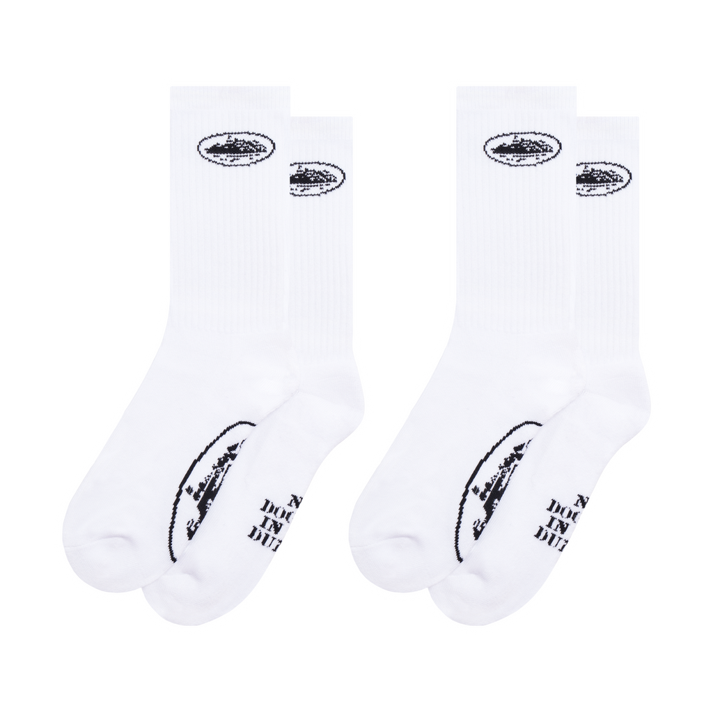 WHITE ALCATRAZ SOCKS [2 PACK] CRTZRTW