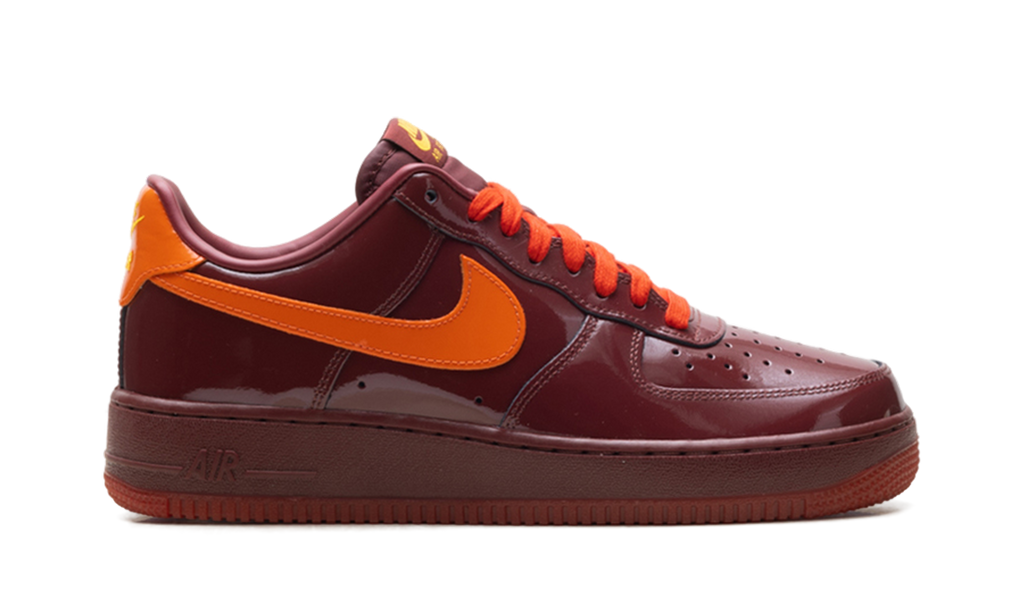 Nike Air Force 1 Low "Patent Leather Dark Team Red Safety Orange" IO4489 601