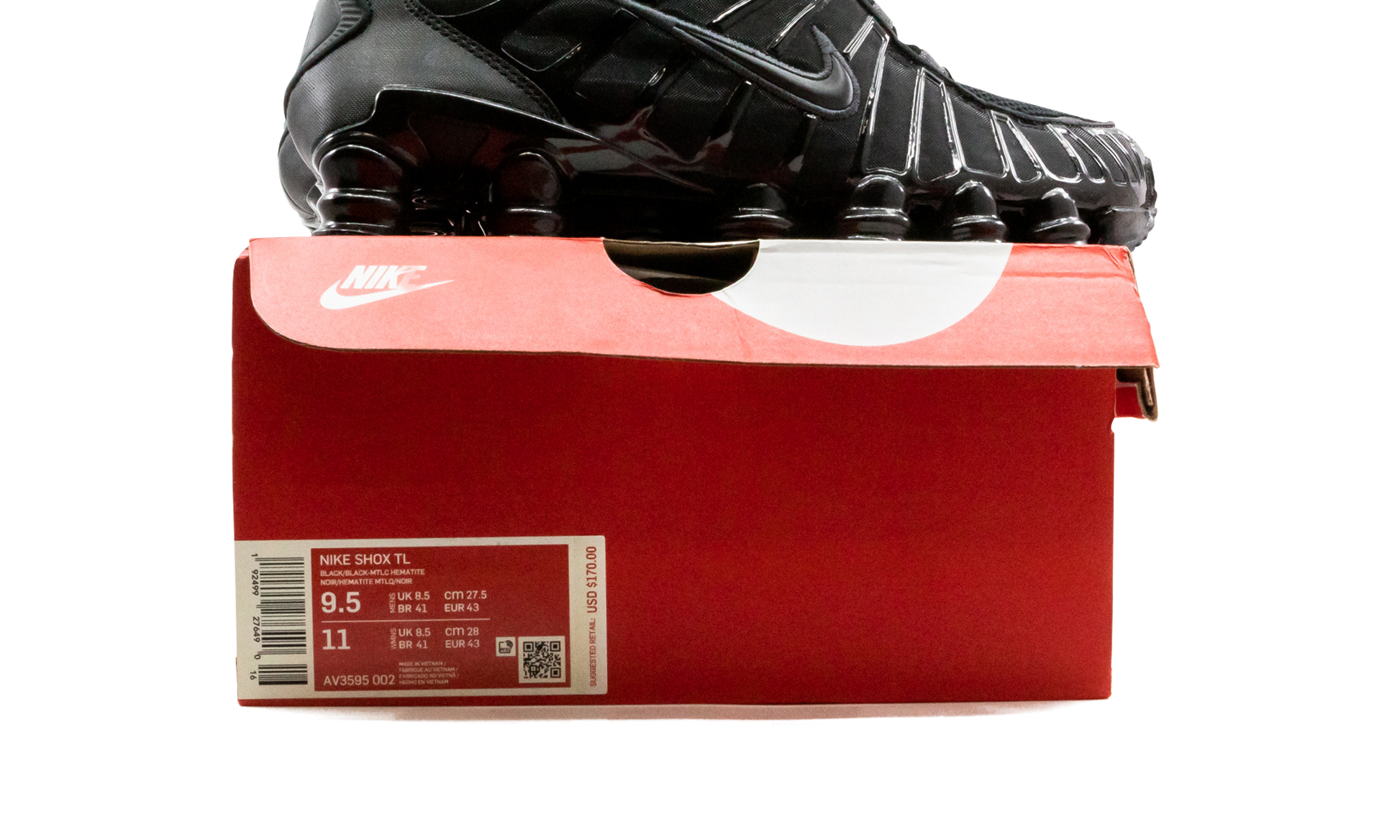 Nike Shox TL "Black / Metallic Hematite" AV3595 002