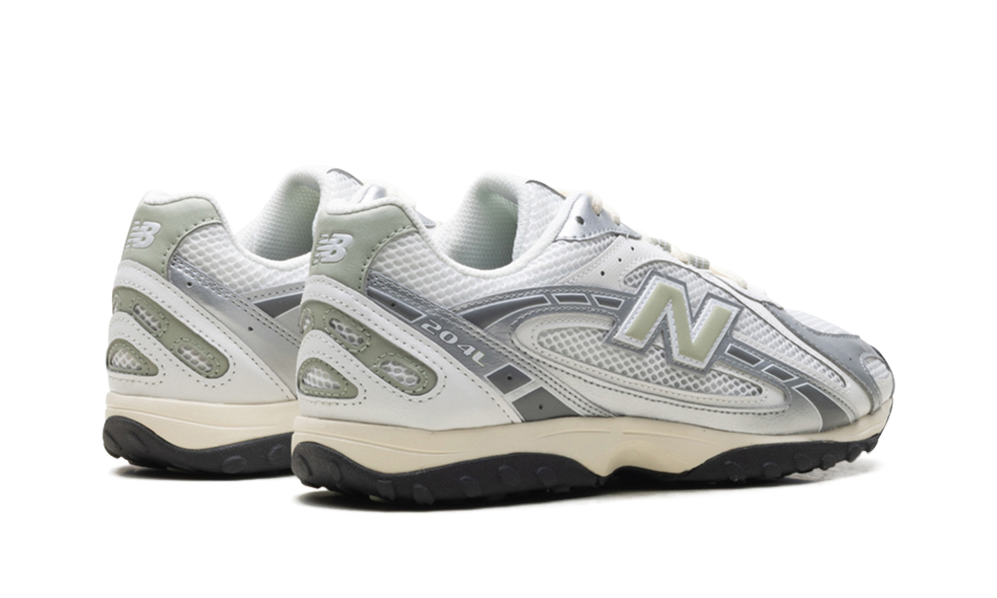New Balance 204L "Silver Metallic / Sage Green" U204LSWB