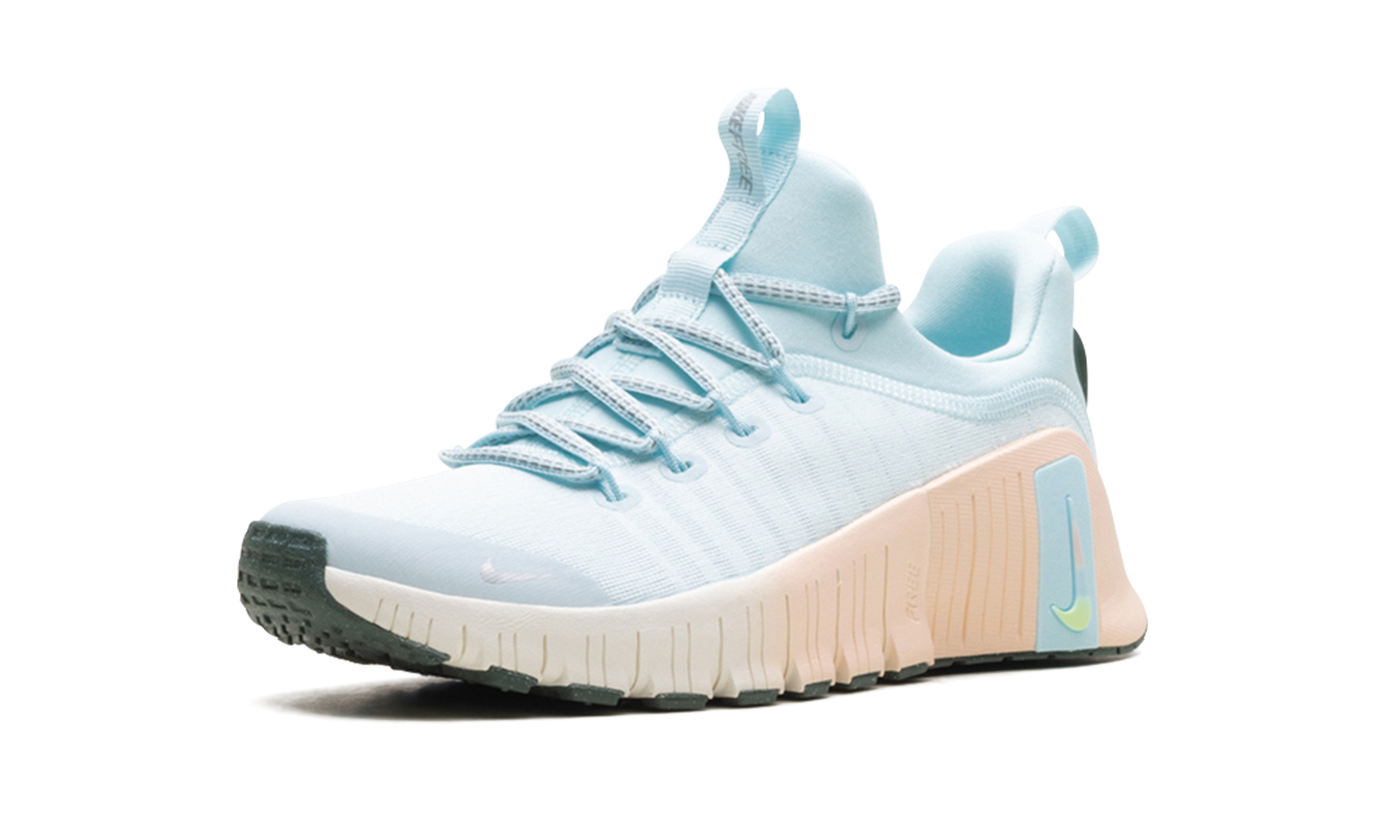 Nike Free Metcon 6 Premium WMNS "Glacier Blue Washed Coral Vintage Green Metallic Silver" HV5228 474