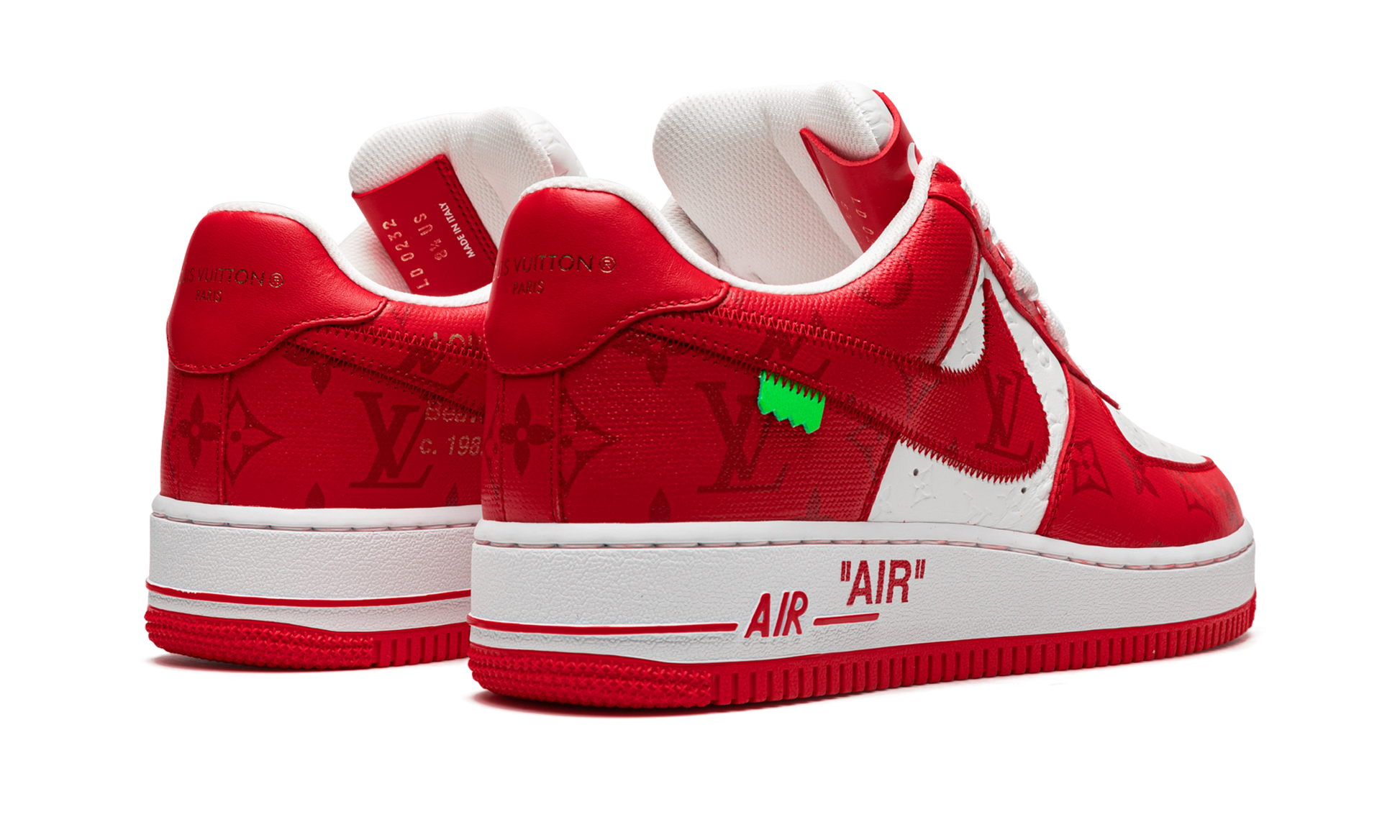 Nike Louis Vuitton Air Force 1 Low "Virgil Abloh - White/Red" 1A9VA9