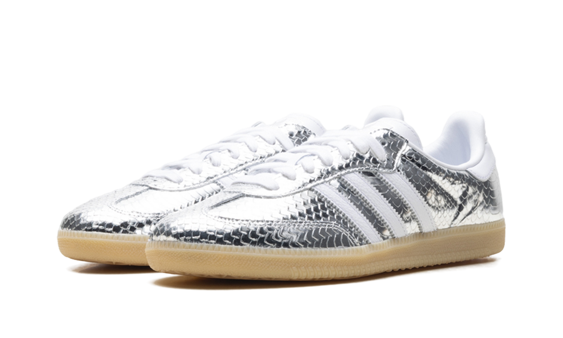 Adidas Adidas Adidas Samba OG WMNS "Patent Snakeskin Silver Metallic" IH9016